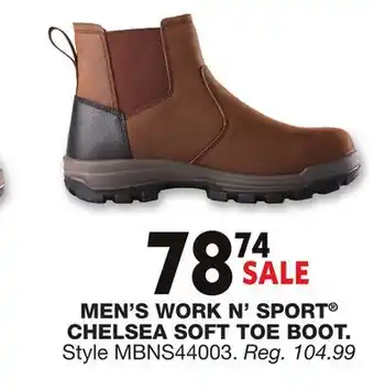 Blain's Farm & Fleet MEN'S WORK N' SPORT CHELSEA SOFT TOE BOOT offer