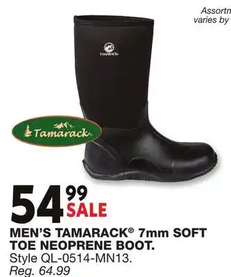 Blain's Farm & Fleet MEN'S TAMARACK 7mm SOFT TOE NEOPRENE BOOT offer