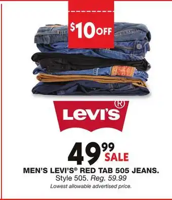 Blain's Farm & Fleet MEN'S LEVI'S RED TAB 505 JEANS offer