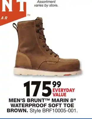 Blain's Farm & Fleet MEN'S BRUNT MARIN 8 WATERPROOF SOFT TOE BROWN offer