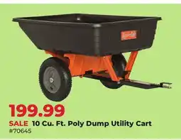 Runnings 10 Cu. Ft. Poly Dump Utility Cart offer