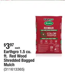 The Home Depot Earthgro 1.5 cu. ft. Red Wood Shredded Bagged Mulch offer