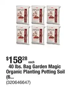 The Home Depot 40 lbs. Bag Garden Magic Organic Planting Potting Soil (6-Pack) offer