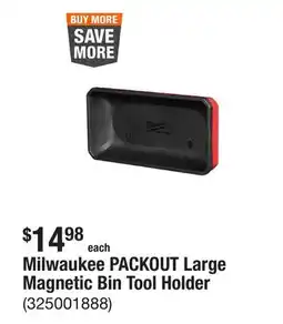 The Home Depot Milwaukee PACKOUT Large Magnetic Bin Tool Holder offer