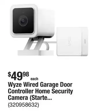 The Home Depot Wyze Wired Garage Door Controller Home Security Camera (Starter Bundle) offer