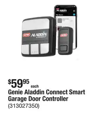 The Home Depot Genie Aladdin Connect Smart Garage Door Controller offer