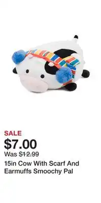 TJ Maxx 15in Cow With Scarf And Earmuffs Smoochy Pal offer