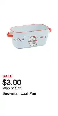 TJ Maxx Snowman Loaf Pan offer