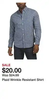 TJ Maxx Plaid Wrinkle Resistant Shirt offer