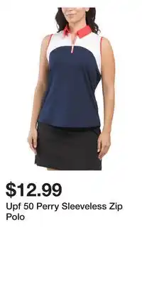 TJ Maxx Upf 50 Perry Sleeveless Zip Polo offer