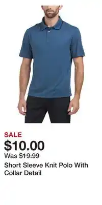 TJ Maxx Short Sleeve Knit Polo With Collar Detail offer