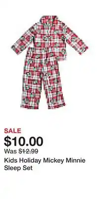 TJ Maxx Kids Holiday Mickey Minnie Sleep Set offer