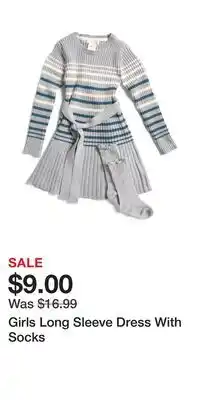 TJ Maxx Girls Long Sleeve Dress With Socks offer