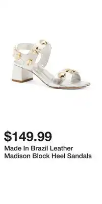 TJ Maxx Made In Brazil Leather Madison Block Heel Sandals offer