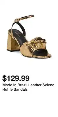 TJ Maxx Made In Brazil Leather Selena Ruffle Sandals offer