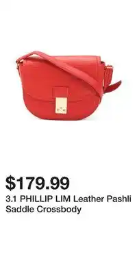 TJ Maxx 3.1 PHILLIP LIM Leather Pashli Saddle Crossbody offer