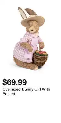 TJ Maxx Oversized Bunny Girl With Basket offer