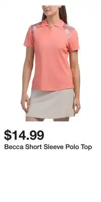 TJ Maxx Becca Short Sleeve Polo Top offer