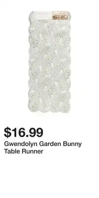 TJ Maxx Gwendolyn Garden Bunny Table Runner offer