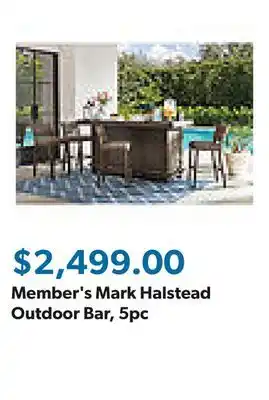 Sam's Club Member's Mark Halstead Outdoor Bar, 5pc offer