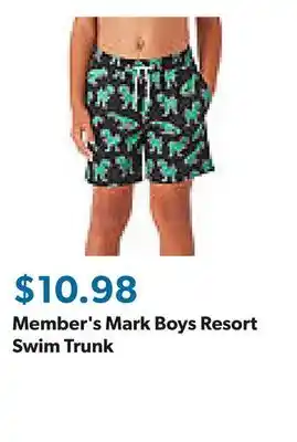 Sam's Club Member's Mark Boys Resort Swim Trunk offer