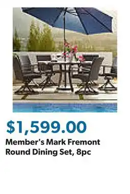 Sam's Club Member's Mark Fremont Round Dining Set, 8pc offer