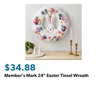 Sam's Club Member's Mark 24 Easter Tinsel Wreath offer