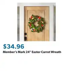 Sam's Club Member's Mark 24 Easter Carrot Wreath offer