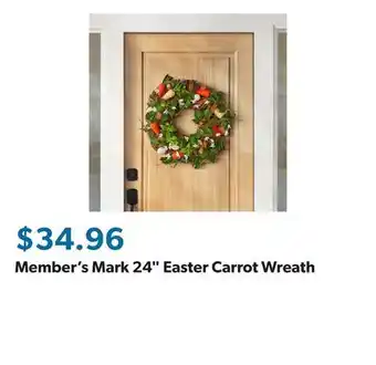 Sam's Club Member's Mark 24 Easter Carrot Wreath offer