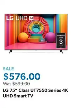 Sam's Club LG 75 Class UT7550 Series 4K UHD Smart TV offer