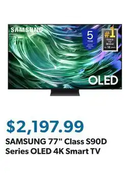 Sam's Club SAMSUNG 77 Class S90D Series OLED 4K Smart TV offer