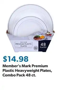 Sam's Club Member's Mark Premium Plastic Heavyweight Plates, Combo Pack 48 ct offer