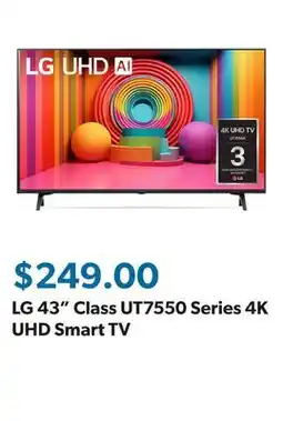 Sam's Club LG 43 Class UT7550 Series 4K UHD Smart TV offer