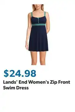 Sam's Club Lands' End Women's Zip Front Swim Dress offer