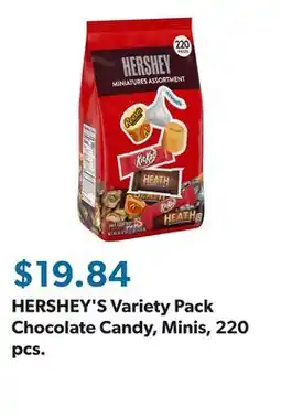 Sam's Club HERSHEY'S Variety Pack Chocolate Candy, Minis, 220 pcs offer