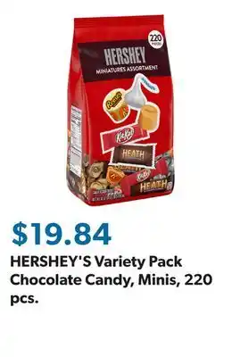 Sam's Club HERSHEY'S Variety Pack Chocolate Candy, Minis, 220 pcs offer