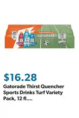 Sam's Club Gatorade Thirst Quencher Sports Drinks Turf Variety Pack, 12 fl. oz., 28 pk offer