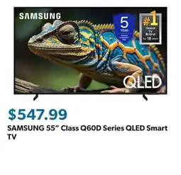 Sam's Club SAMSUNG 55 Class Q60D Series QLED Smart TV offer