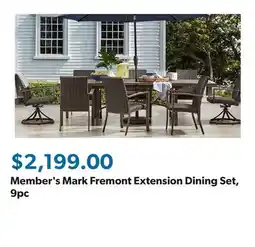 Sam's Club Member's Mark Fremont Extension Dining Set, 9pc offer