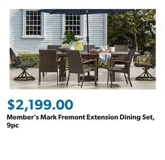 Sam's Club Member's Mark Fremont Extension Dining Set, 9pc offer