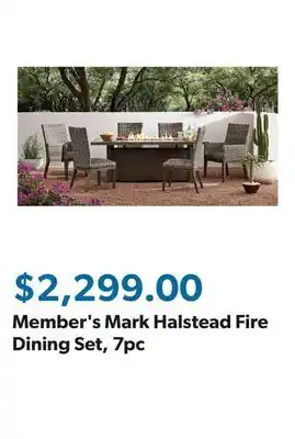 Sam's Club Member's Mark Halstead Fire Dining Set, 7pc offer