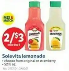 Lidl Solevita lemonade offer