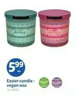 Lidl Easter candle- vegan wax offer