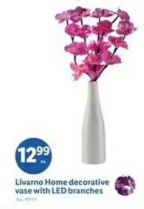 Lidl Livarno Home decorative vase with LED branches offer