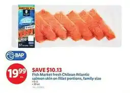 Lidl Fish Market fresh Chilean Atlantic salmon skin on fillet portions, family size offer