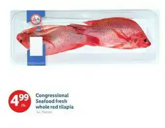 Lidl Congressional Seafood fresh whole red tilapia offer