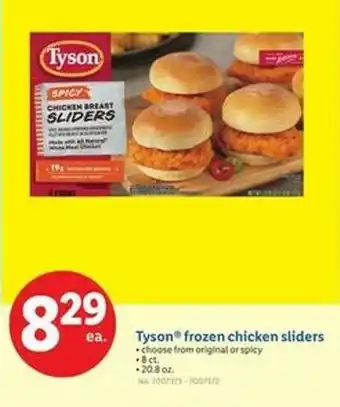 Lidl Tyson frozen chicken sliders offer