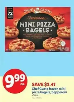 Lidl Chef Gusto frozen mini pizza bagels, pepperoni offer