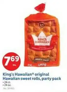 Lidl King's Hawaiian original Hawaiian sweet rolls, party pack offer