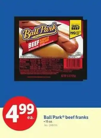 Lidl Ball Park beef franks offer